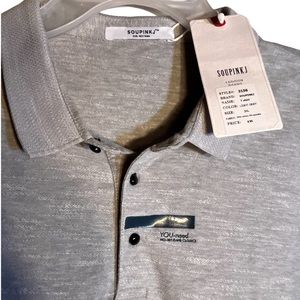 "New with Tags! SoupinkJ Men's Short Sleeve Shirt - XXL - Grey"